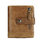 Men's Zipper Pocket First Layer Cowhide Short Purses