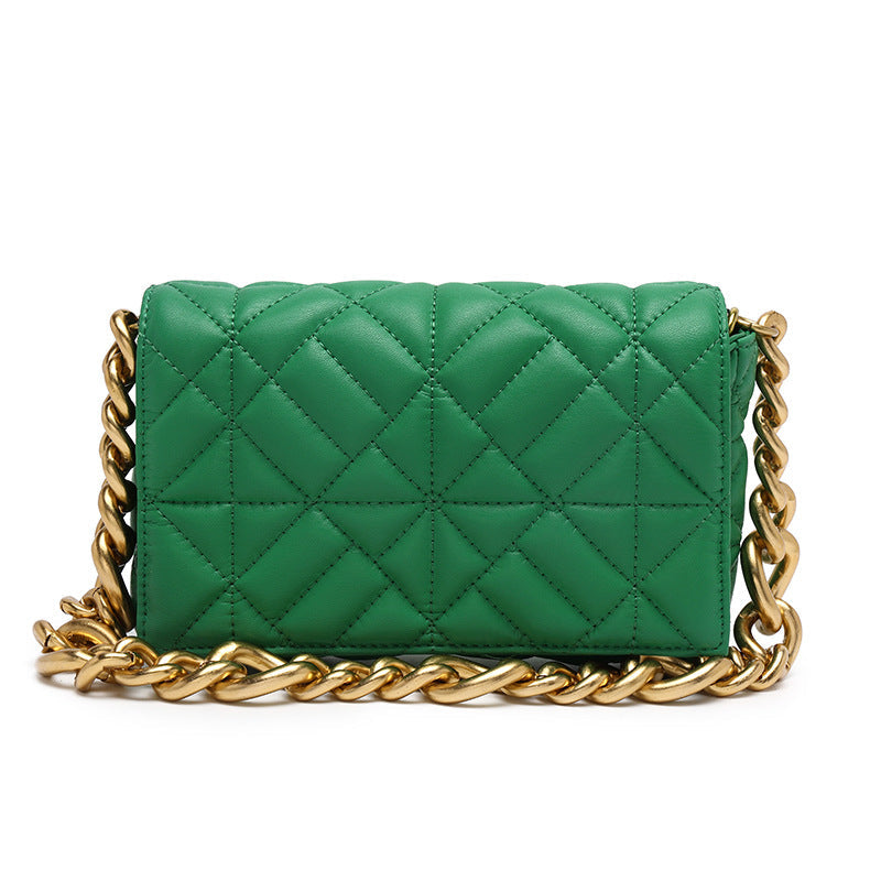 Women's Fashion Classic Style Thick Chain Embroidered Shoulder Bags