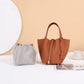 Women's Vegetable Basket Design First Layer Cowhide Large Handbags