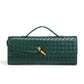 Women's Style Horizontal Soft Leather Metal Hand-held Handbags