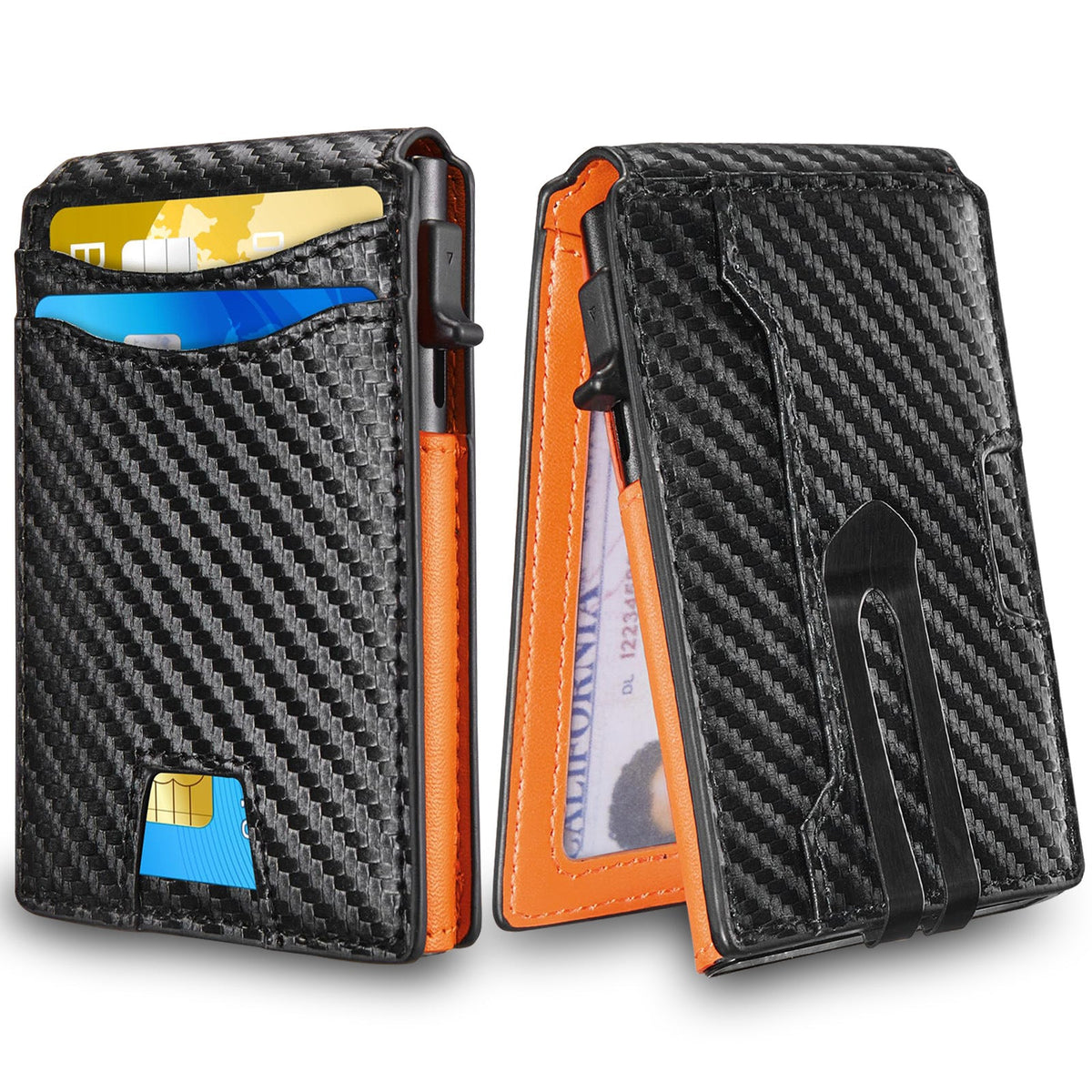Men's Business Simple Swiping Vertical Flip Credit Men's Wallets