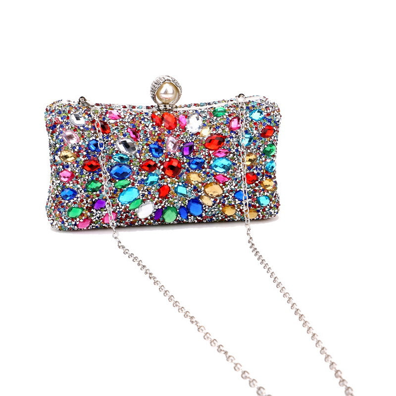 Women's Inlaid With Diamond Dinner High Sense Banquet Evening Bags