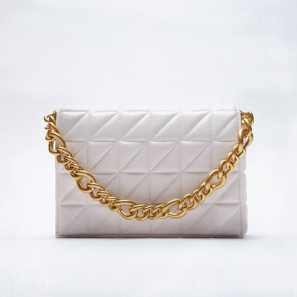 Women's Summer Fashion Trendy Thick Chain Quilted Shoulder Bags