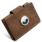 Men's Crazy Horse Leather Automatic Carbon Fiber Card Holder