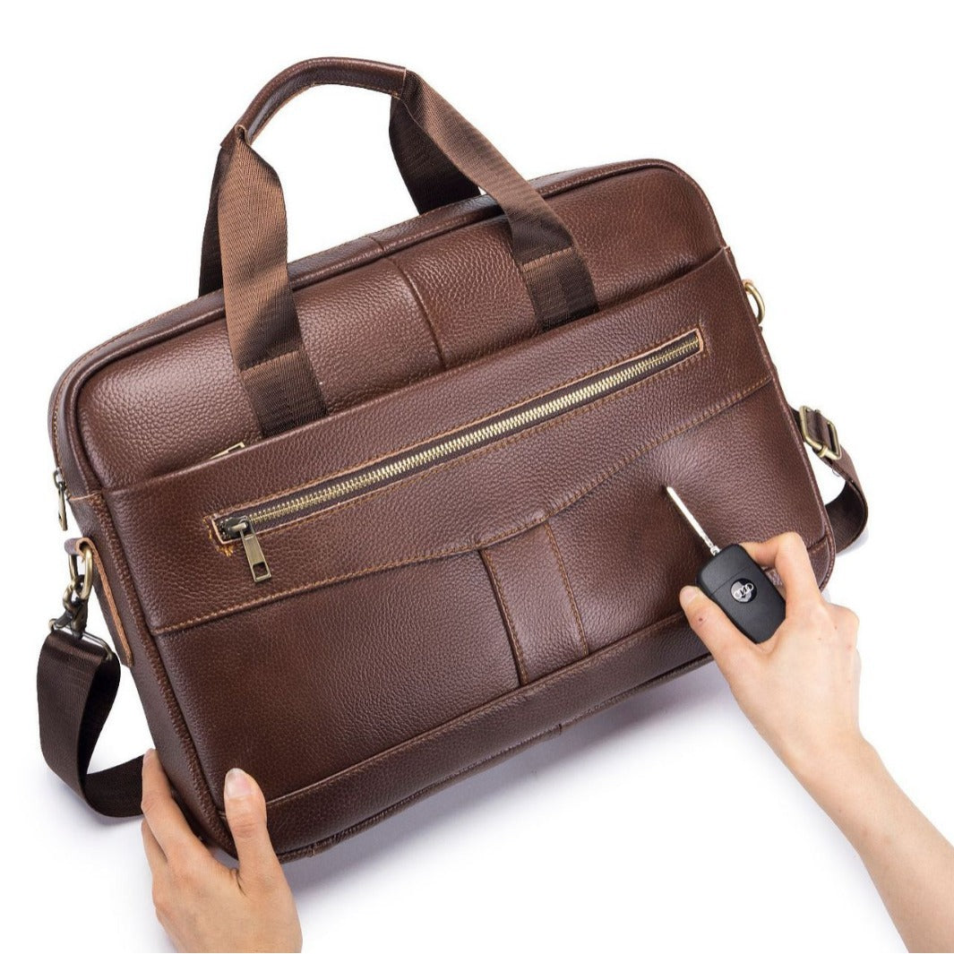Men's Leather For Cow Computer Business Large Laptop Bags