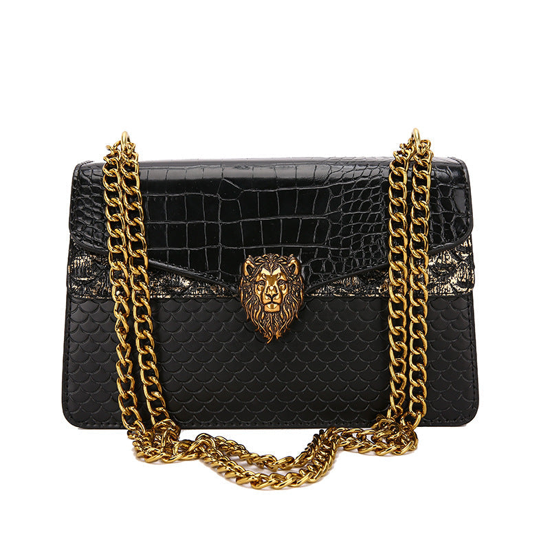 Women's Autumn Advanced Texture Stone Pattern Fashion Shoulder Bags