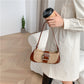Women's Sense Color Contrast Patchwork Baguette Fashion Shoulder Bags