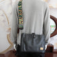 Men's Business Large Capacity Simple Leather Black Men's Messenger Bags