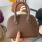 Layer Cowhide Shell Simple Fashion Bowling Mini Handbags