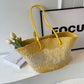 Straw Large Capacity French Hand-woven Holiday Crossbody Bags
