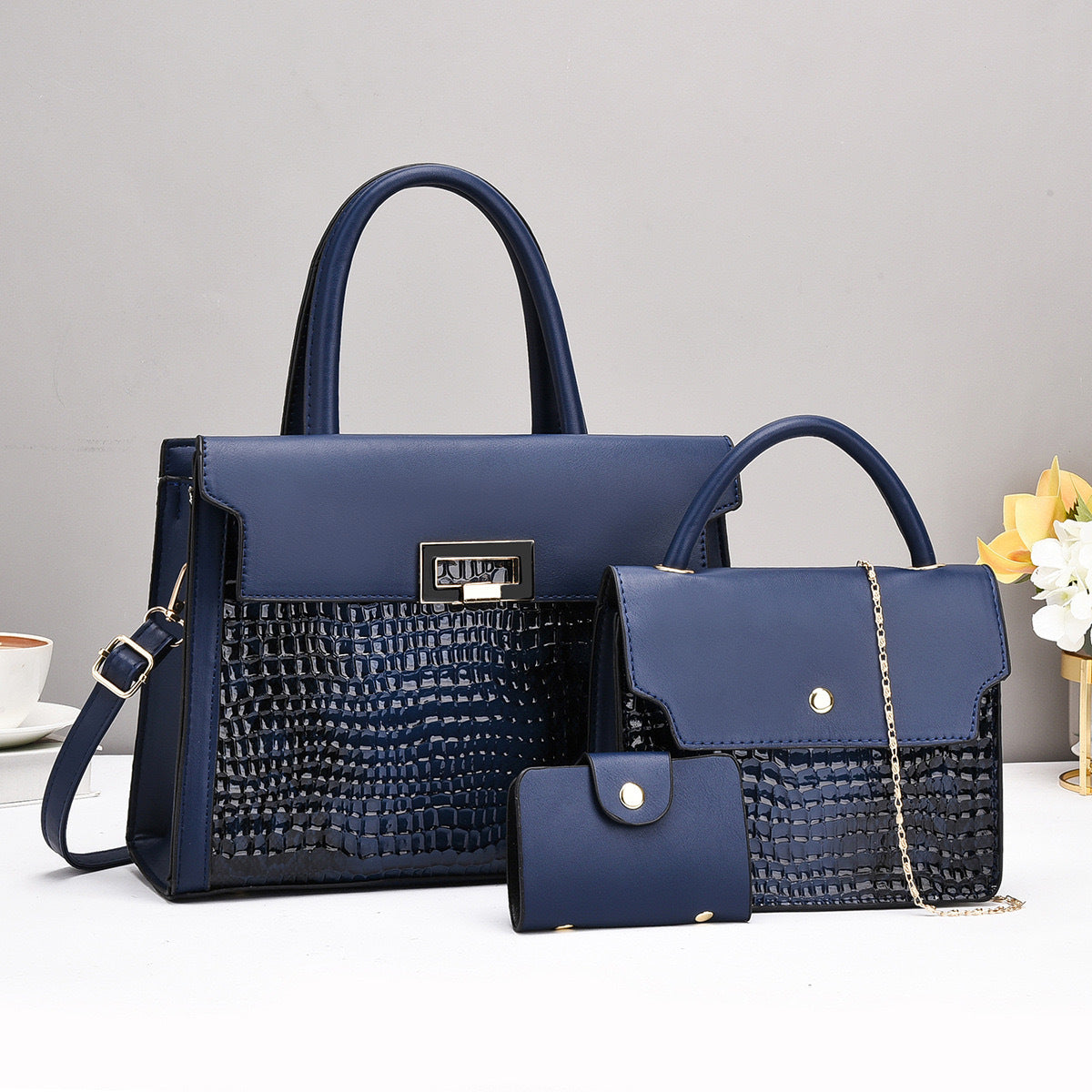 Snakeskin Pattern Simple Advanced Large Capacity Crossbody Bags