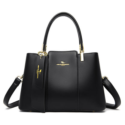 Women's Fashion Stitching Large Capacity Practical Temperament Handbags