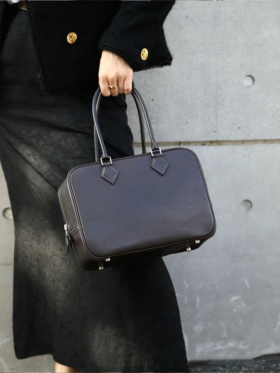 Women's First Layer Cowhide Leather Feather Retro Handbags