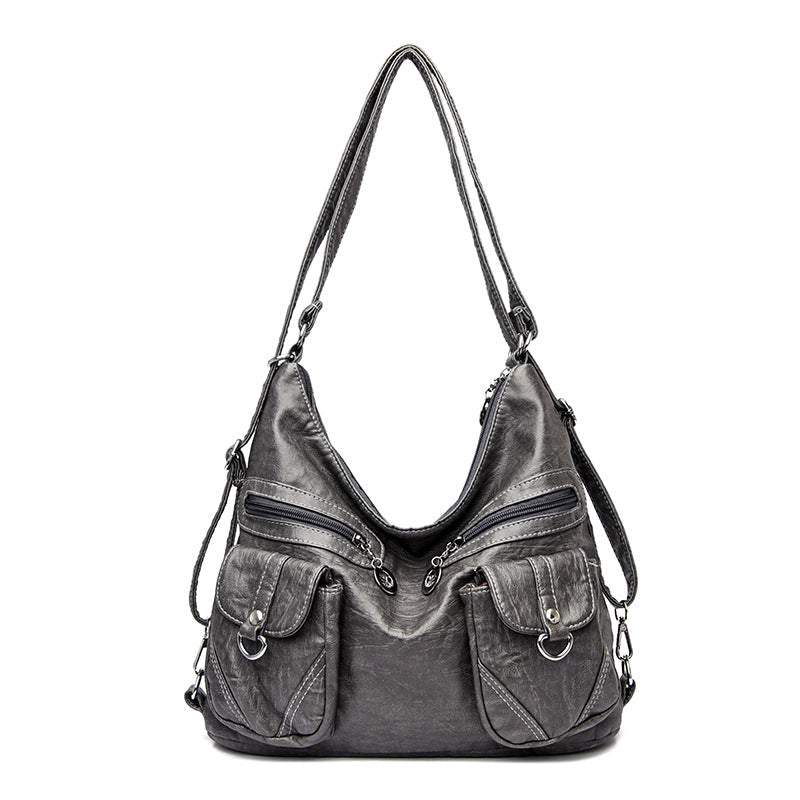 Women's Design Retro Large Capacity Washing Soft Crossbody Bags
