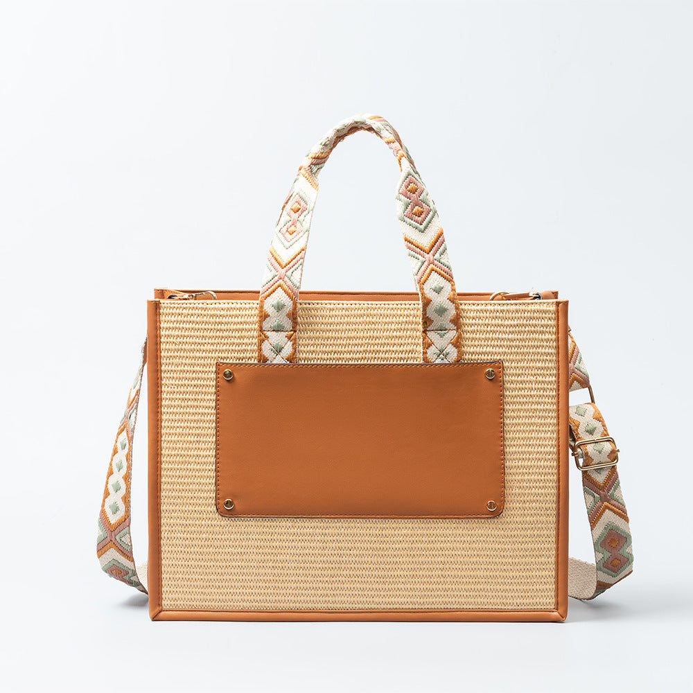 Straw Hand-woven Commuter Portable Large Capacity Shoulder Bags