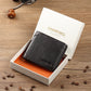 Men's Boxed Horizontal First Layer Cowhide Brushed Men's Wallets