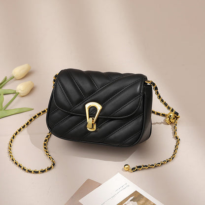 Women's Rhombus Simple Chain Fashion Shopping Trendy Crossbody Bags