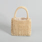 Women's Bead Woven Summer Niche Design Portable Handbags