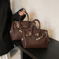 Women's High-grade Crocodile Pattern Portable Platinum Practical Tote Bags