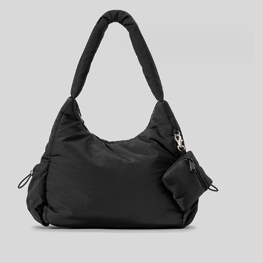 Women's Large Capacity Sponge Soft Trendy Down Shoulder Bags