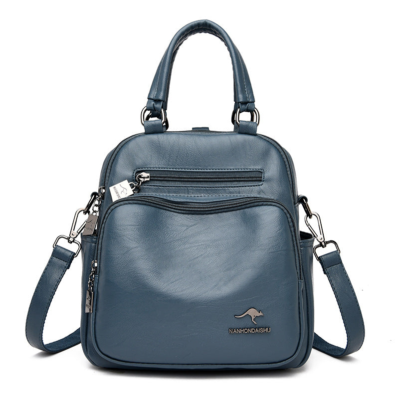 Women's Kangaroo Soft Leather Large Capacity Backpacks