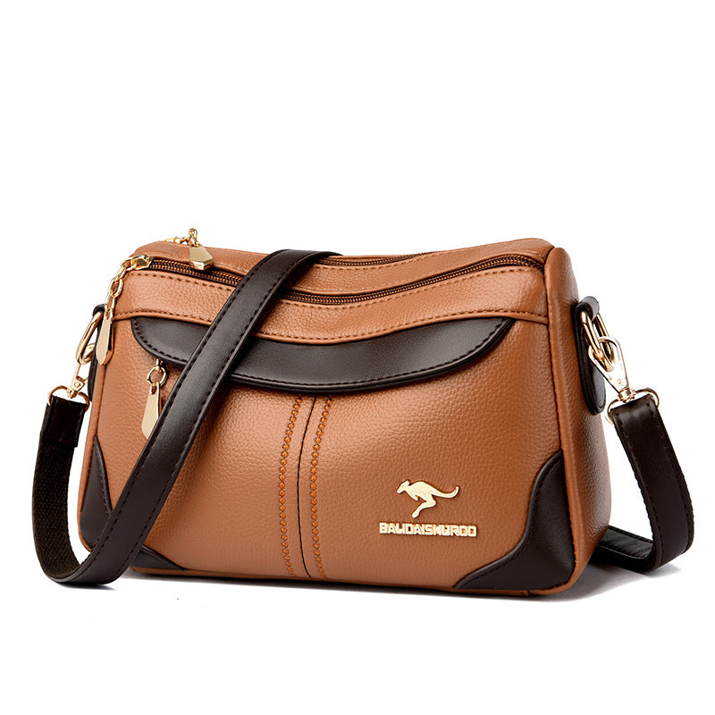 Women's Beautiful Unique Stitching Soft Leather Crossbody Bags