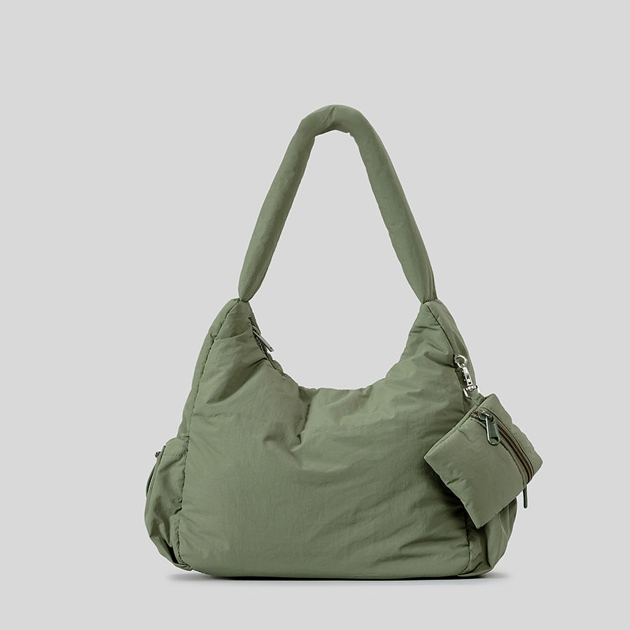 Women's Large Capacity Sponge Soft Trendy Down Shoulder Bags