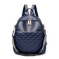 Rhombus Soft Leather Simple Large Capacity Backpacks