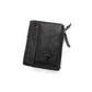 Men's Leather Zipper Short Retro Multiple Slots Men's Wallets