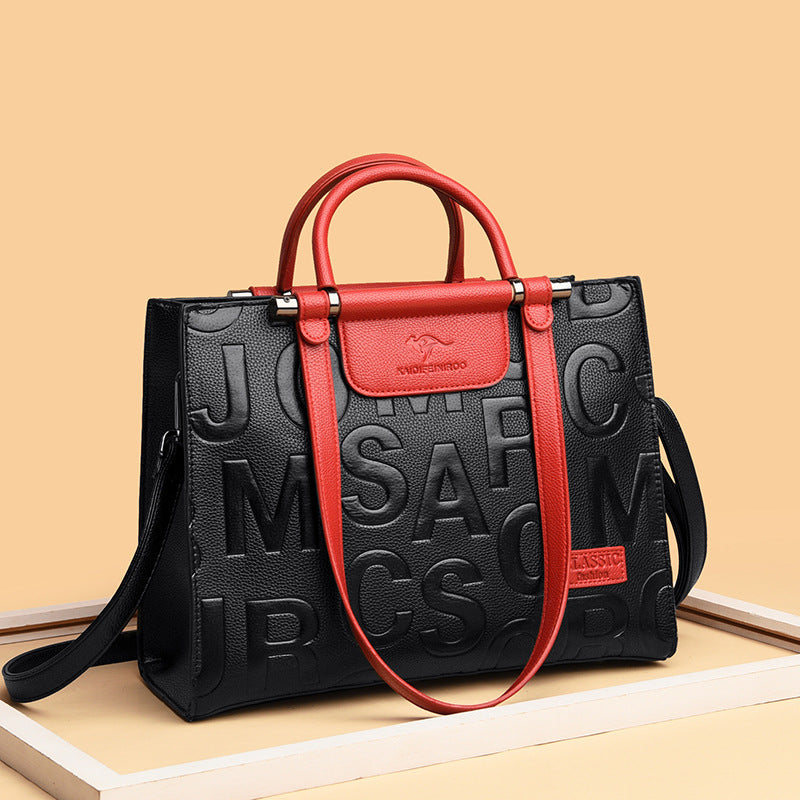 Women's Creative Popular Letter Portable Fashion Handbags