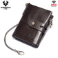 Swiping Zipper Hasp Multiple Slots First Men's Wallets