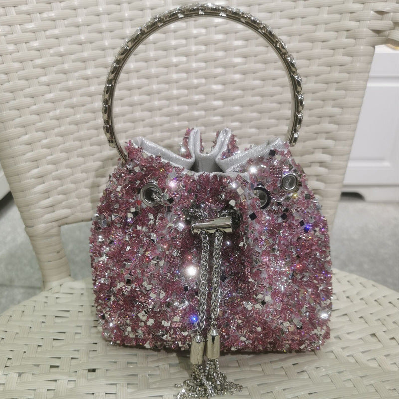 Women's Campus College Popular Tassel Rhinestone Full Shoulder Bags