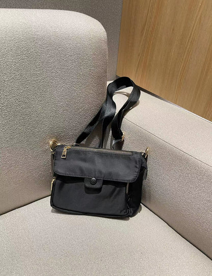 Women's Simple Flap Waterproof Nylon Oxford Cloth Crossbody Bags