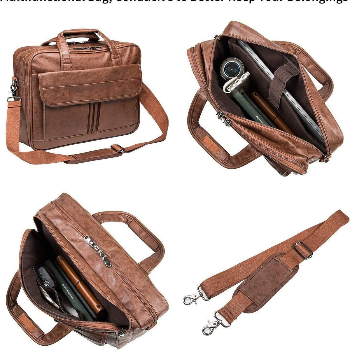 Bolsos de Negocios de Cuero Creativos para Portátil de Pulgadas para Hombre