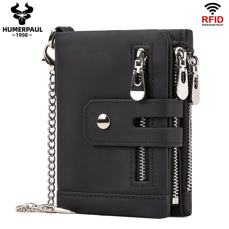 Short Leather First Layer Cowhide Usd Men's Wallets