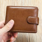 Men's Cowhide Multi Slots Genuine Leather Short Men's Wallets