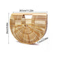 Women's Semicircle Niche Bamboo Hand-woven Beach Handbags