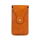 Men's Thin Leather Mobile Hanging First Layer Phone Bags