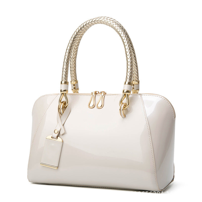 Women's Bright Leather Portable Fashion Korean Style Bags