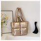 Women's Plaid Large Capacity Down Fashion Trendy Shoulder Bags