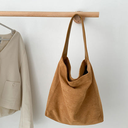 Women's Autumn Large Capacity Textured Korean Style Tote Bags