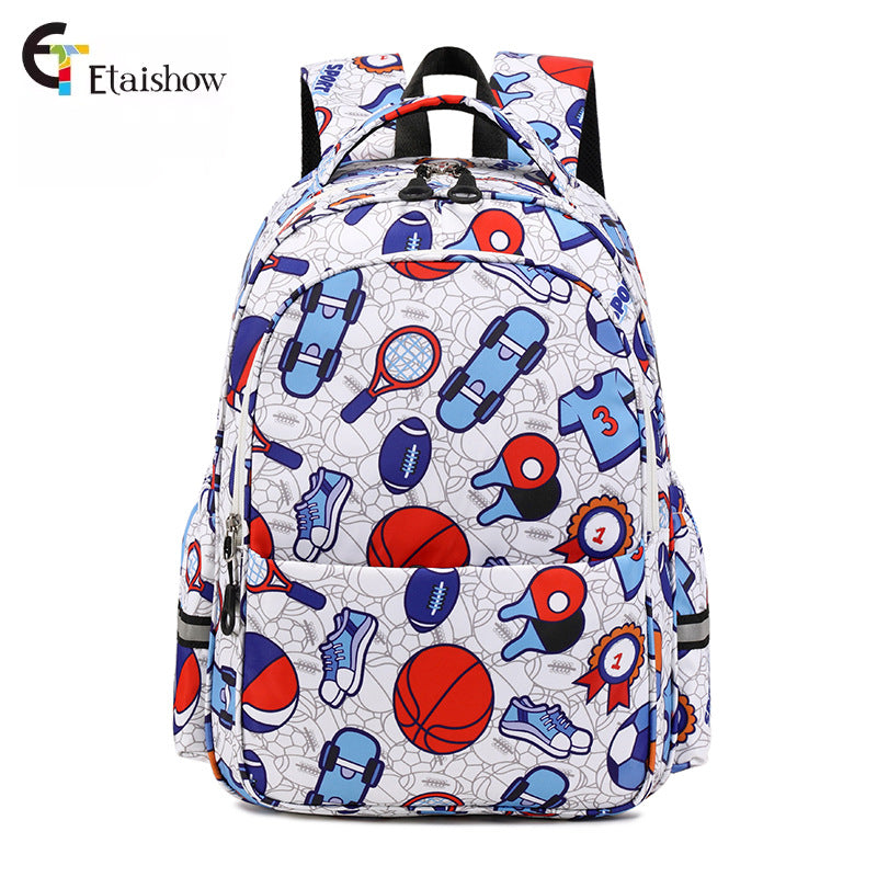 Male One Two Three Level Spacecraft Rocket Elementary School Students' Schoolbags