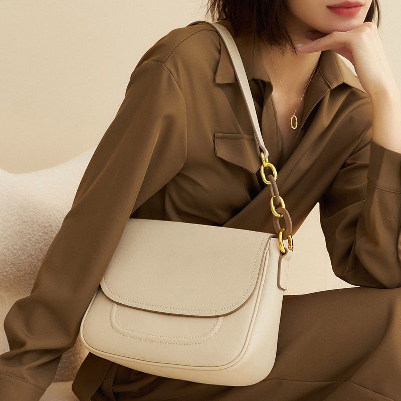 Cool Trendy High-grade Cowhide Underarm Fashion Crossbody Bags