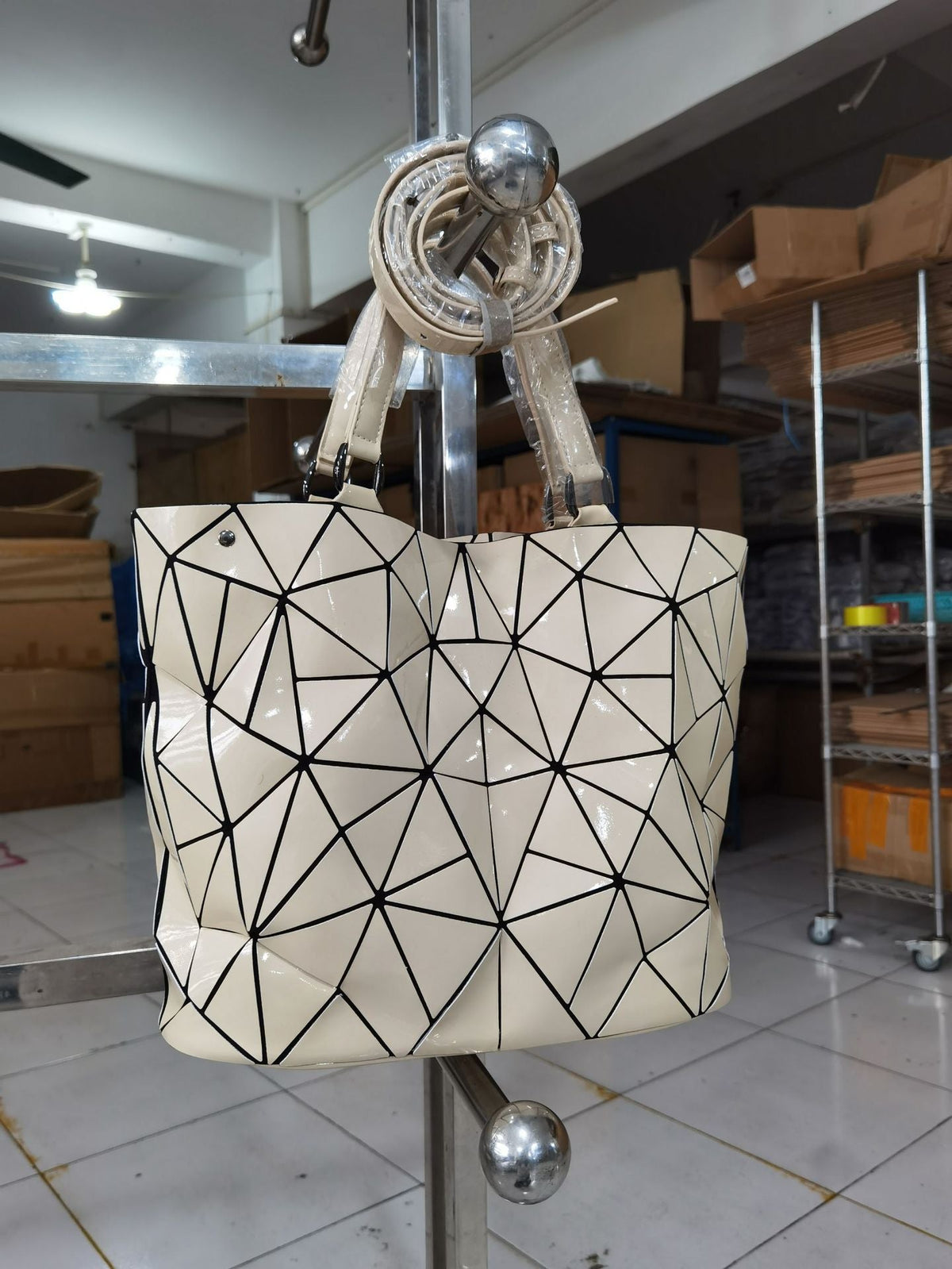 Women's Clearance Geometric Diamond Pattern Fashion Portable Special Bucket Bags