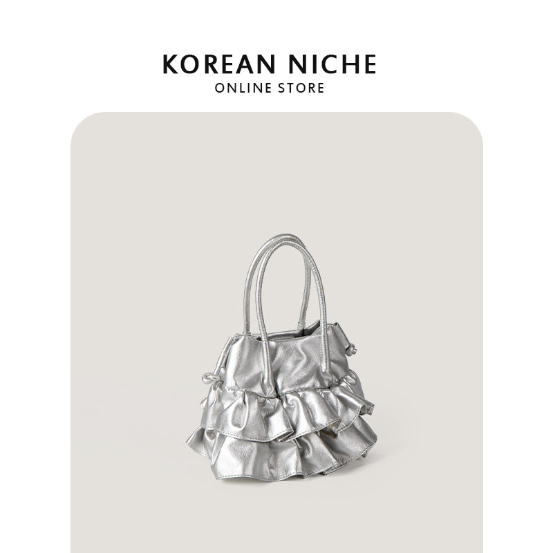 Women's Attractive Graceful Korean Pleated Ruffled Crossbody Bags