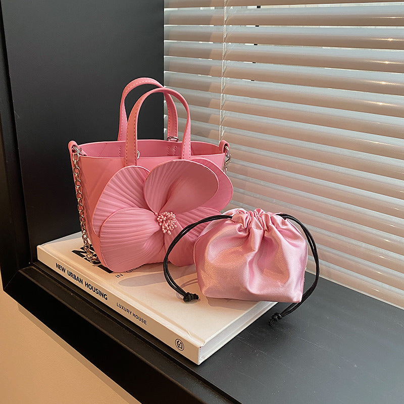 Women's Cute High-grade Three-dimensional Flower Hand-held Banquet Handbags