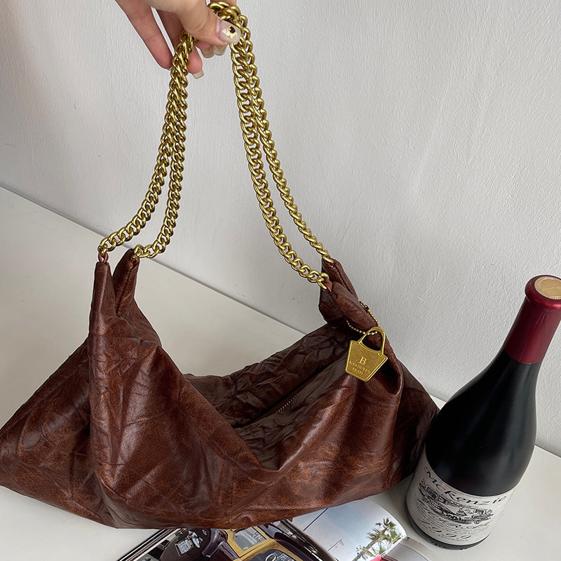 Women's Ge Underarm Texture Western Style Embossed Shoulder Bags