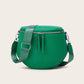 Women's Fashion Vintage Saddle Lychee Pattern Wide Crossbody Bags