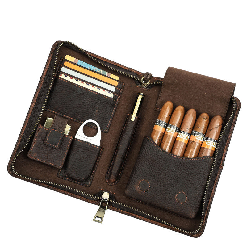 Men's Angel Retro Crazy Horse Milled Leather Men's Handbags
