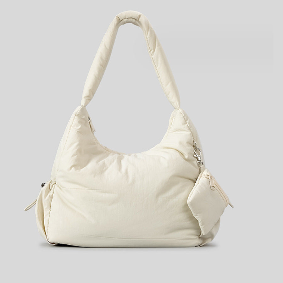 Women's Large Capacity Sponge Soft Trendy Down Shoulder Bags
